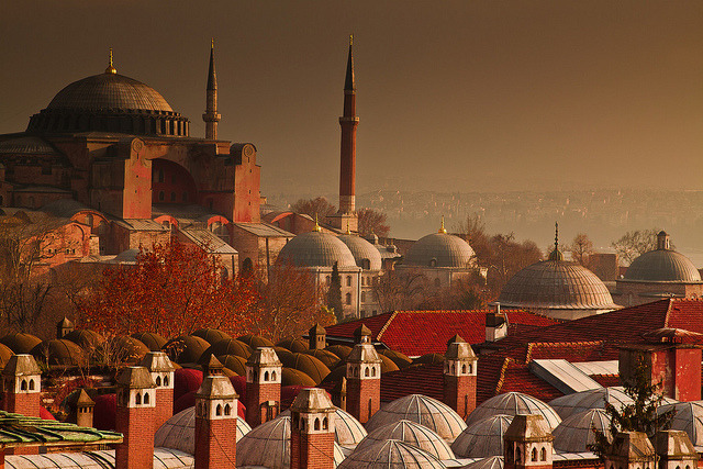 by David Butali on Flickr.Sunrise over Hagia Sophia - Istanbul, Turkey.