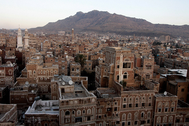 by Retlaw Snellac on Flickr.Traditional buildings in Sana'a - the capital city of Yemen.