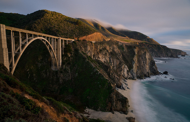 by andreaskoeberl on Flickr.Bixby Bridge at Sunset - Big Sur, California.
