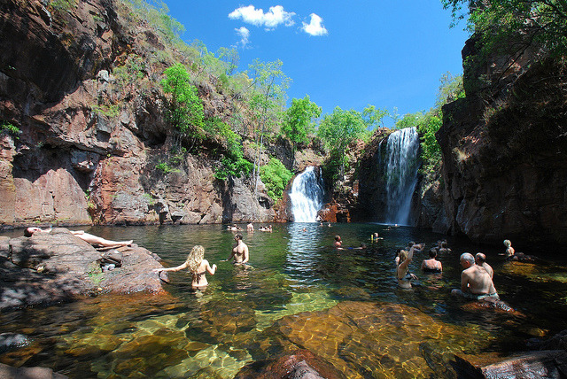 by stephenk1977 on Flickr.Swimming at Florence Falls in Litchfield National Park, Australia.