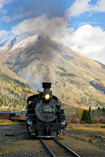 Steam train in the Wild West, Durango & Silverton Narrow Gauge Railroad, Colorado, USA