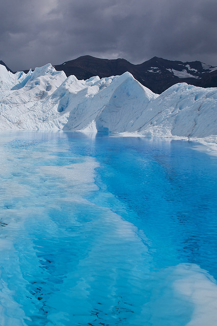 Blue Lagoon on Perito Moreno Glacier, Patagonia, Argentina