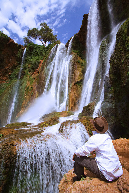 Admiring Cascades d'Ouzoud, the tallest waterfall in North Africa, Morocco
