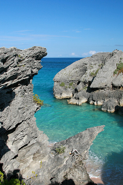 Caribbean coast at Warwick Long Bay, Bermuda