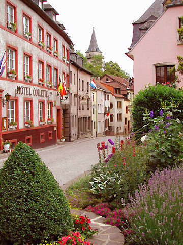 Picturesque street in Vianden, Luxembourg