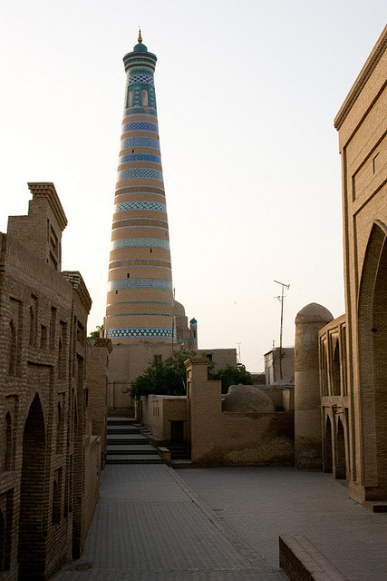 Minaret and Madrassah of Islam-Khodja in Khiva, Uzbekistan