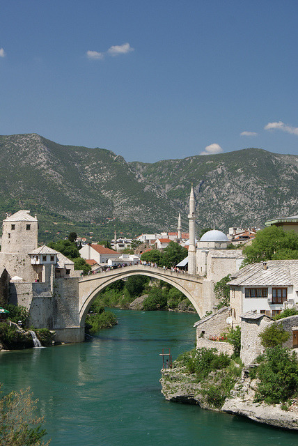 Stari Most, the old bridge of Mostar, Bosnia and Herzegovina