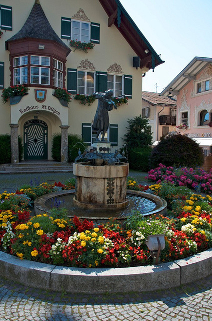 Picturesque village of Sankt Gilgen in Salzkammergut, Austria