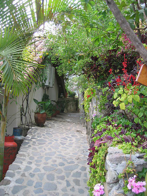 Alleyway at La Casa del Mundo in Jaibalito, Guatemala