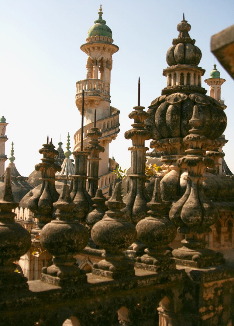 The towers of Mahabat Maqbara Mausoleum in Junagadh, India