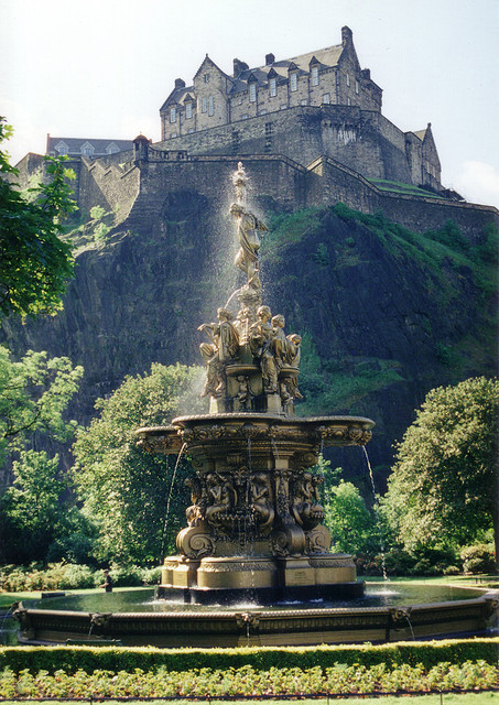 Edinburgh Castle as seen from Princes Street Gardens, Scotland