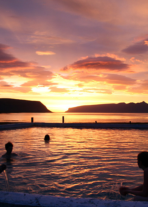 Midnight Sun at Westfjords, Iceland