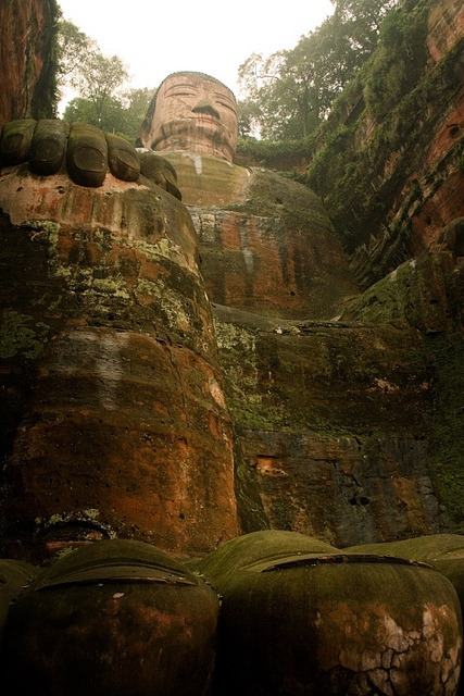 The Giant Buddha of Leshan in Sichuan / China